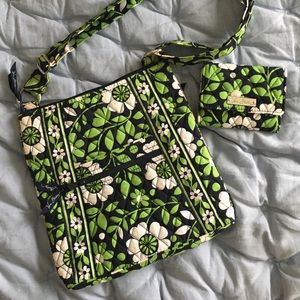 Green Vera Bradley Purse and wallet